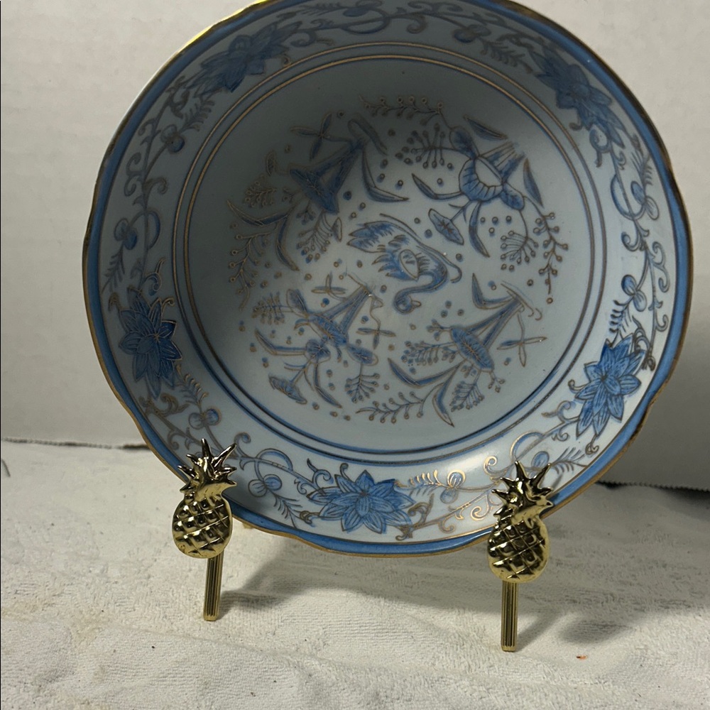 Meissen Hand Painted Plate with Subtle White Finish